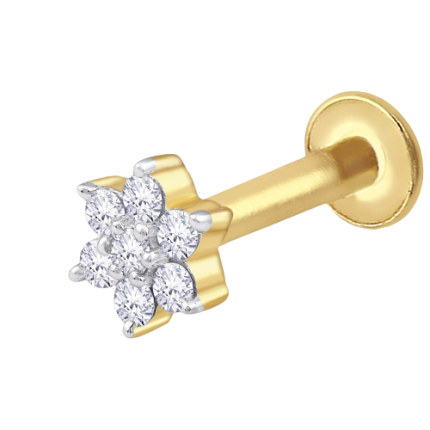 7 Stone Medium Size Nosepin 8ct
