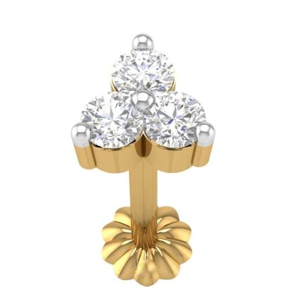 3 Stone Small Size Nosepin (5ct)