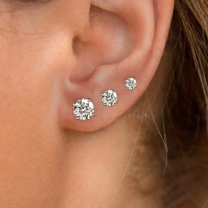 1 Stone Earpin (6 Pieces)