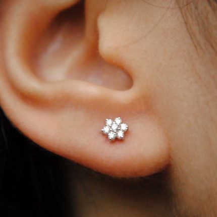 7 Stone Earpin 13ct (Big Size-1 Pair)